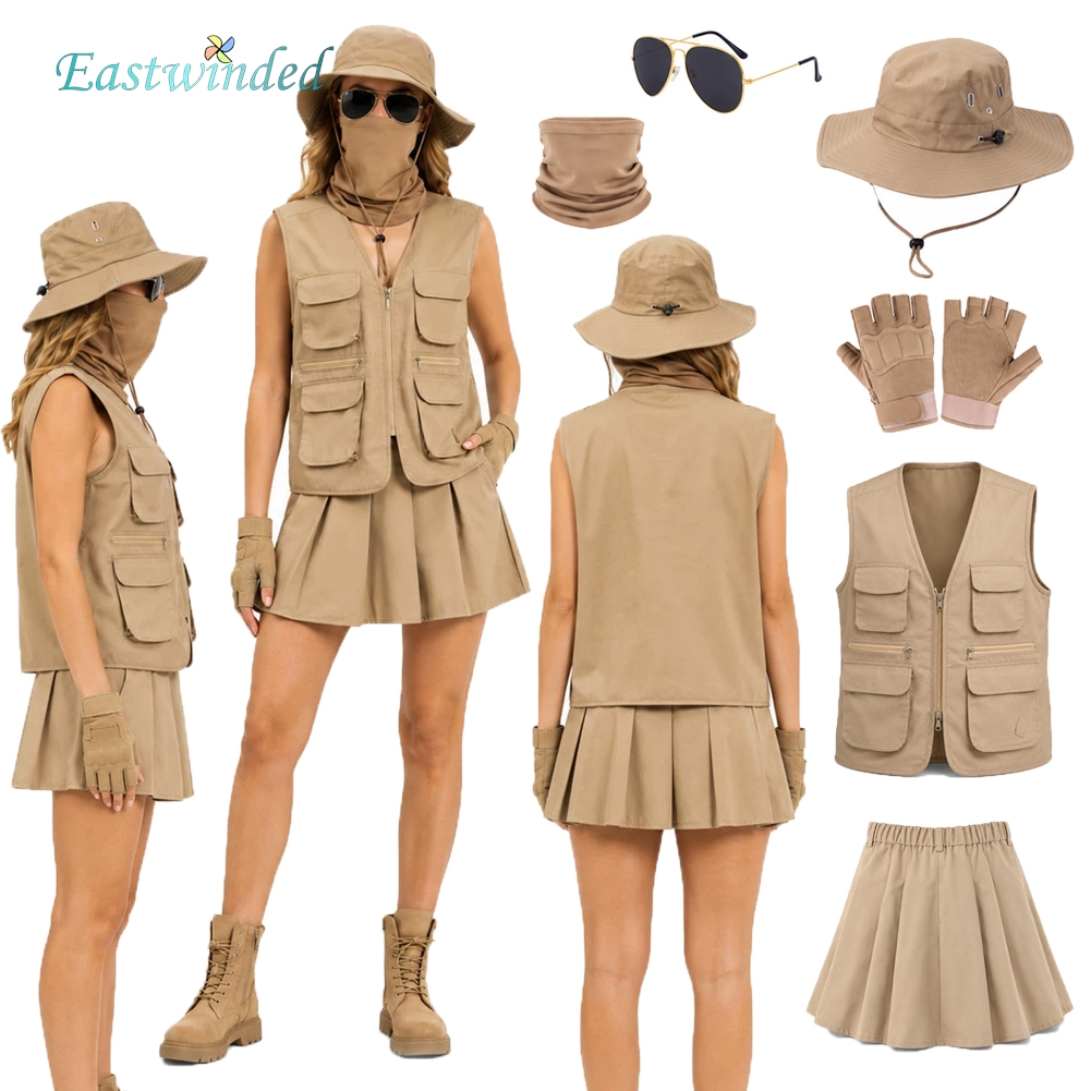 Outdoor Adventure Outfit - Женская одежда для активного отдыха: шляпа,
